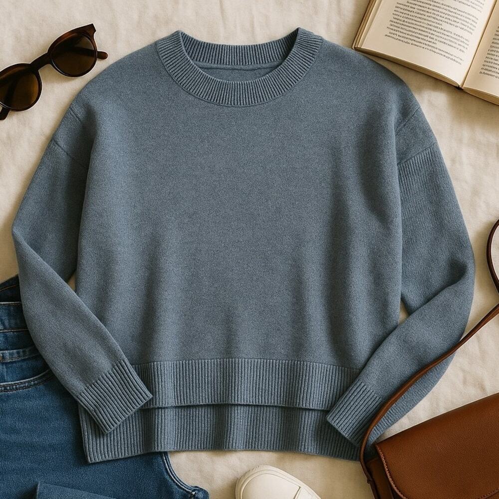 Athleta Highland Crossback Sweater Charcoal Gray Open Back Athleisure Womens XXS